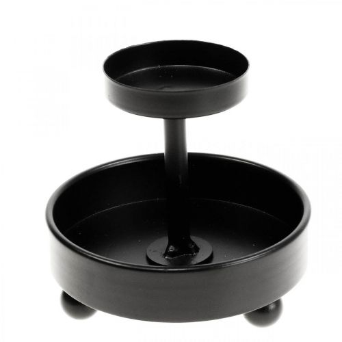 Floristik24 Lantern Glass Tealight Holder Metal Black H18cm