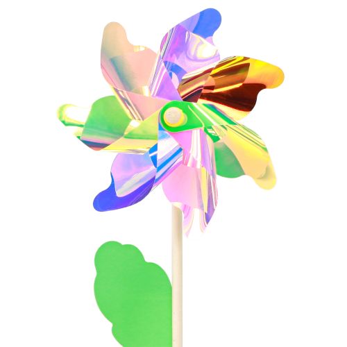 Windmill Flower with Leaf Windmill Iridescent Colors Ø24cm 2pcs