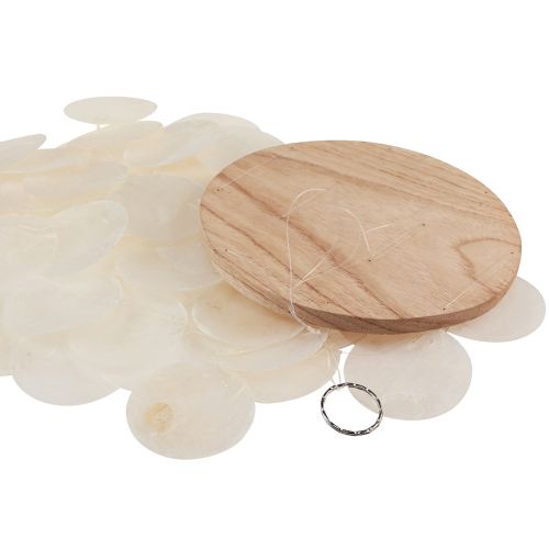 Floristik24 Wind chime Capiz shells mother of pearl natural L50cm