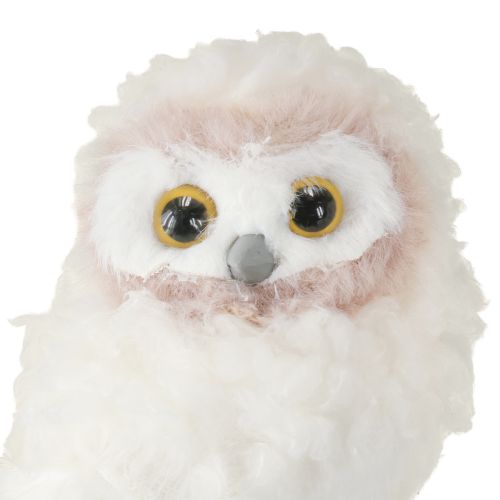Product Winter decoration decorative owl figures for standing white 15cm 2 pieces