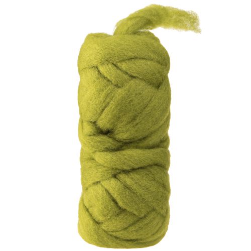 Floristik24 Wool roving felt cord waterproof &amp; colorfast wool green 10m