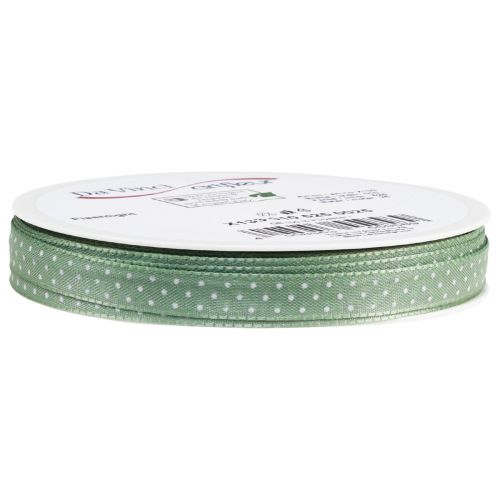 Product Gift ribbon dotted decorative ribbon green mint 10mm 25m