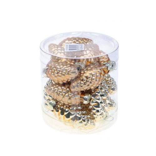 Product Cone Mix made of Glass Gold 5cm 14 pcs