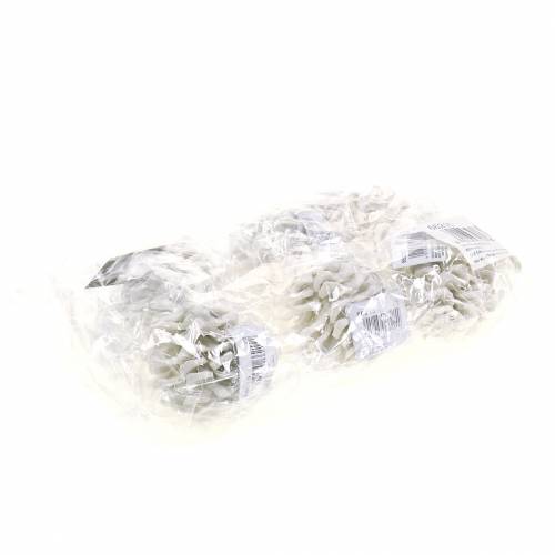 Floristik24 Christmas tree decorations cones white glitter 9cm 6pcs