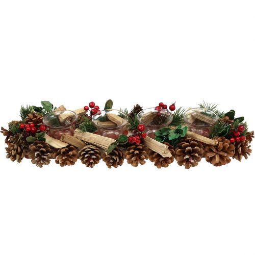 Floristik24 Christmas candle arrangement nature 45cm