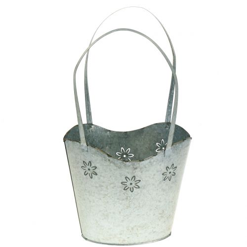 Floristik24 Planter bag made of zinc H25.5cm