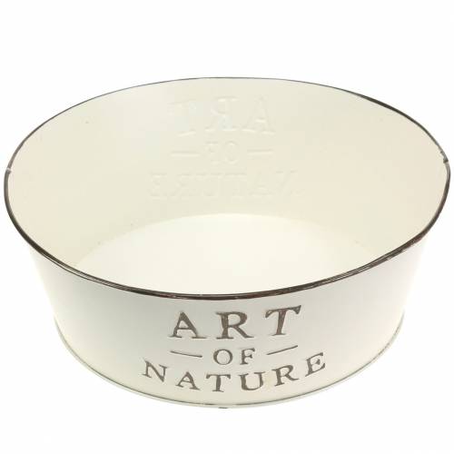 Product Flower bowl round zinc cream Ø25cm H9cm