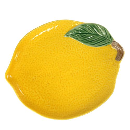 Lemon plate decorative plate ceramic lemons yellow 20×16cm