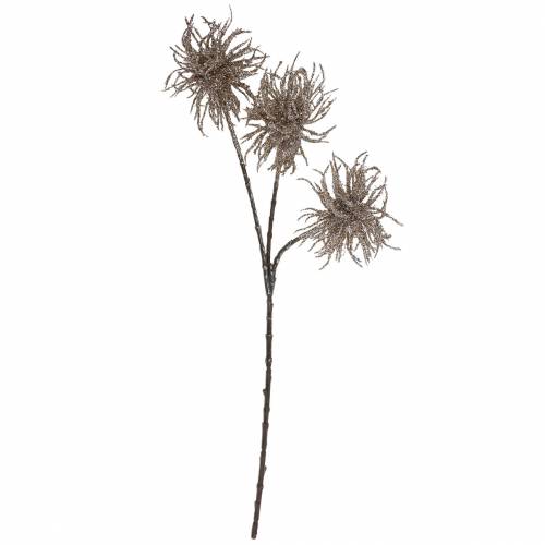 Floristik24 Artificial clematis branch champagne with glitter 46cm