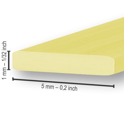 Product Aluminum flat wire, gold, 5mm x 10m, for floral arrangements and decorations