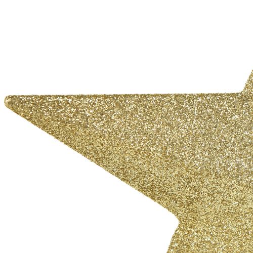 Product Glittering golden tree topper 19cm Ø – shatterproof and sparkling, ideal for festive Christmas trees
