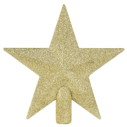 Product Glittering golden tree topper 19cm Ø – shatterproof and sparkling, ideal for festive Christmas trees