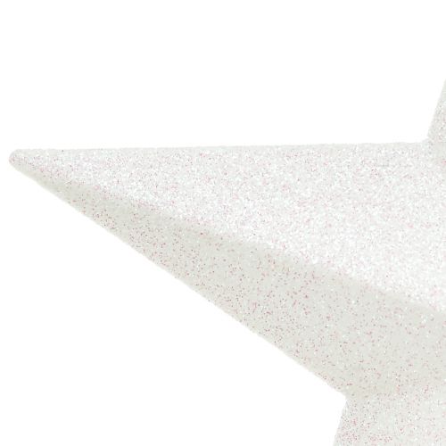 Product Sparkling white tree topper 19cm – shatterproof and glittering, perfect for elegant Christmas decoration