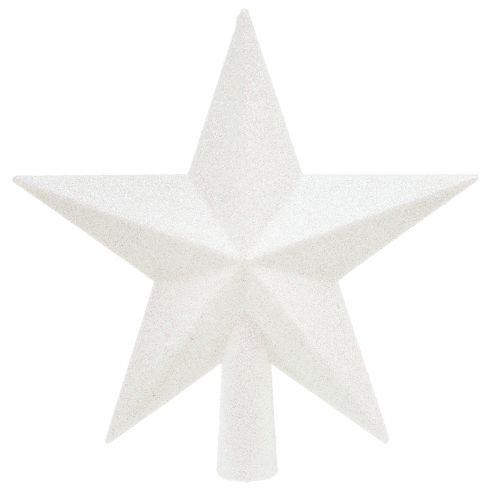 Product Sparkling white tree topper 19cm – shatterproof and glittering, perfect for elegant Christmas decoration