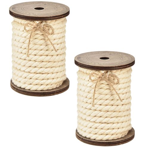 Product Cotton cord decorative cord cream Ø6mm 5m each 2pcs