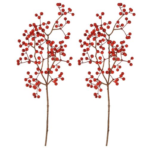 Product Berry Branch Artificial Red Berries Branch Decoration L50cm 2pcs