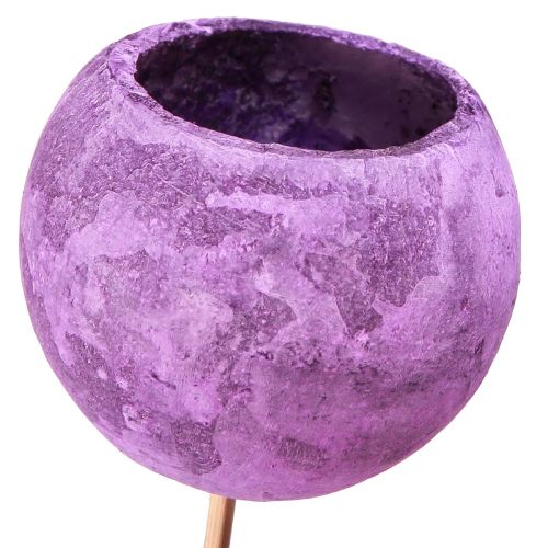 Product Bell Cup on a Stick Exotic Dry Decoration Purple Berry 44cm 15pcs