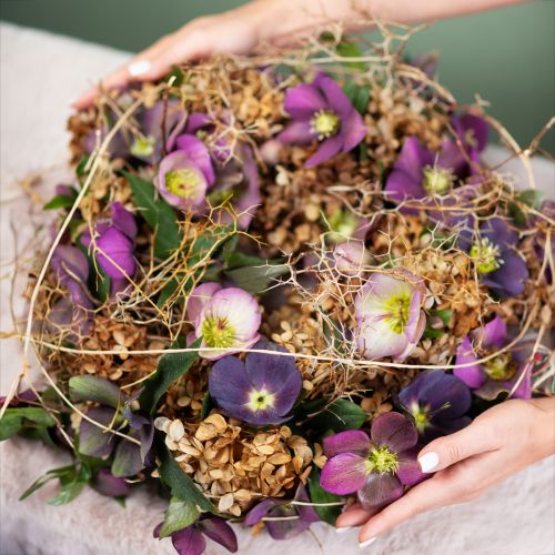 Product Christmas Roses Artificial Snow Rose Purple Flower L35cm 6 Pcs