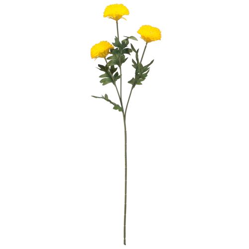 Product Dahlia Artificial Decoration Flowers Yellow Blossom L64cm 3 pcs