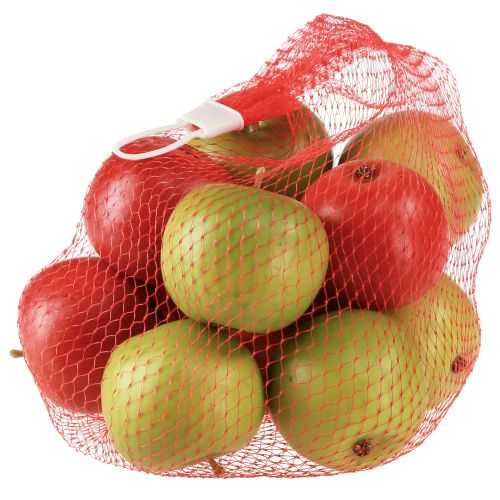 Product Decoration Apple Red Green Artificial Fruit Ø5.5cm H5cm 12 pcs