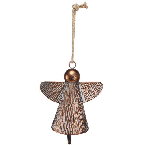 Product Decorative bell guardian angel metal bronze 19,5x12x19cm vintage