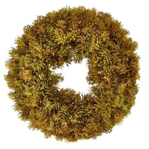 Product Decorative wreath moss artificial with hanger brown green Ø30cm