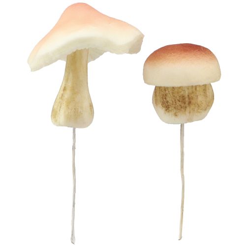 Product Decorative Mushrooms for Sticking Brown Decorative Mushrooms Autumn 3.5/5.5cm 16 pcs