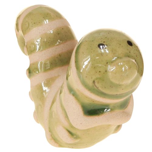 Product Funny worm decoration ceramic caterpillar hanging decoration pot 9x6cm 2pcs
