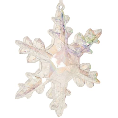 Product Decorative Snowflakes, Winter Decoration, Iridescent, Ø14–15cm, 2 pieces