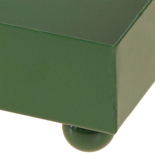 Product Decorative tray square metal tray green 15×15cm 2pcs