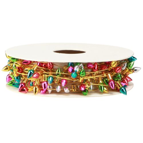 Product Decorative ribbon, decorative ribbon, motif, fairy lights, colorful, width 12 mm, length 5 m