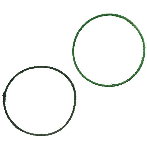 Decorative ring jute decoration loop green dark green Ø30cm 4pcs