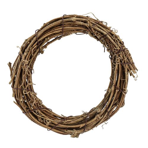 Decorative ring mini vine wreath natural Ø15cm 6pcs