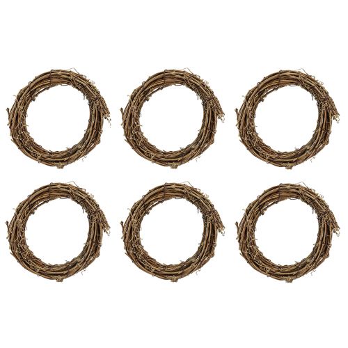 Product Decorative ring mini vine wreath natural Ø15cm 6pcs