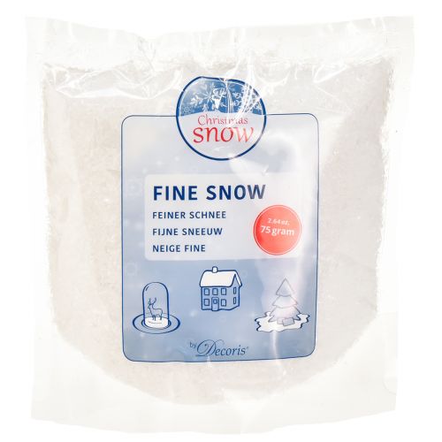 Floristik24 Decorative snow made of PE Artificial Fine White Snow 75g