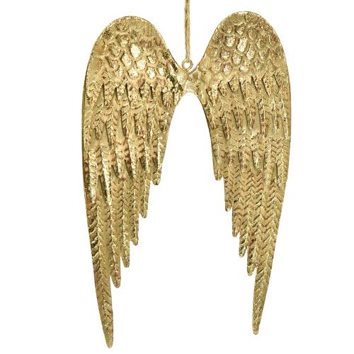 Angel wings for hanging metal wings gold 12×19cm 2pcs