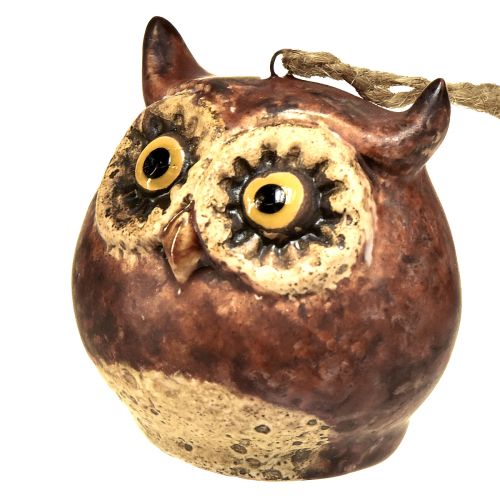 Product Adorable Owl Pendants – Rustic Browns, 5.6 cm – Perfect Decoration for Fall and Christmas – 3 pcs