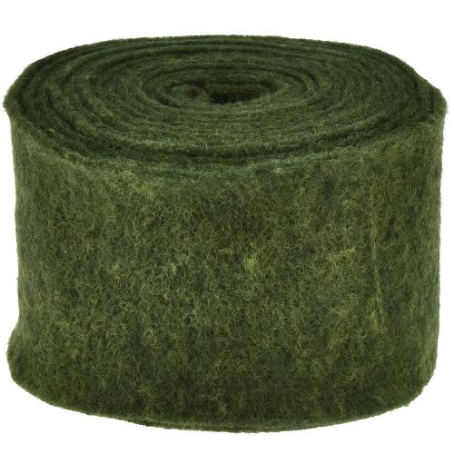 Product Felt ribbon wool ribbon craft felt felt roll dark green 15cm 5m