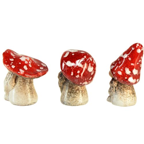 Product Fairytale gnome toadstool figures – red with white dots, 7.5 cm – magical decoration for garden and home – 6 pieces