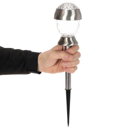 Product Solar garden lights, globe lights with ground spike, 36cm, 4 pieces