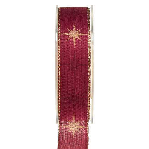 Product Gift ribbon star ribbon decorative ribbon red gold W25mm L20m