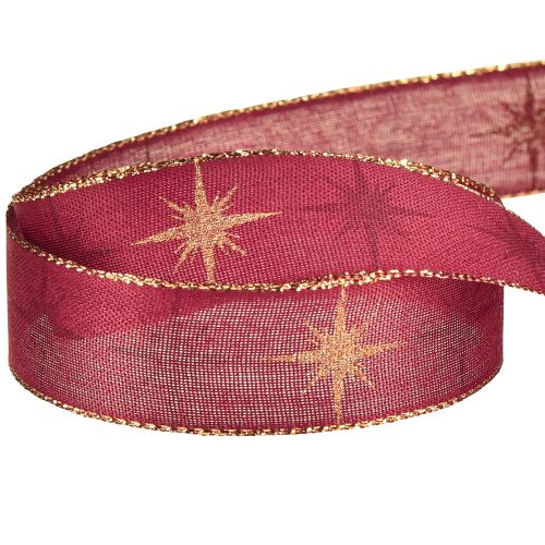 Product Gift ribbon star ribbon decorative ribbon red gold W25mm L20m