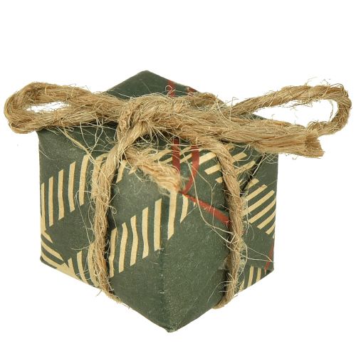 Product Paper gift boxes mini set, red-green-natural, 2.5 x 3 cm, 18 pieces - Christmas decoration