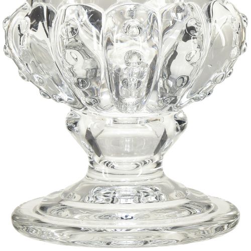 Product Vintage glass vase in goblet design – Clear, 16x20 cm – Elegant table decoration