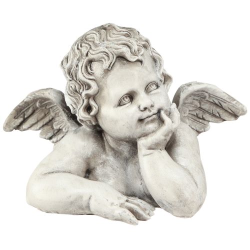 Grave decoration angel bust grave decoration polyresin 16×10×11.5cm 2 pieces