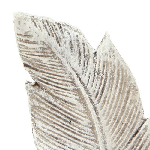 Product Grave decoration feather grey white grave decoration polyresin 15.5cm 4pcs