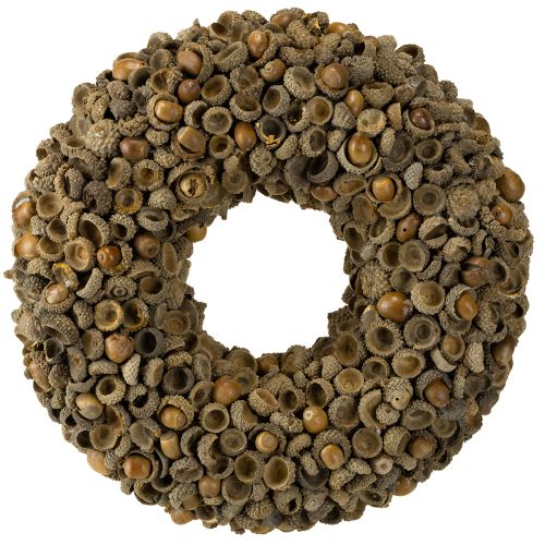Product Natural wreath, autumn decoration, acorns, door wreath, wall wreath, DIY, Ø30cm