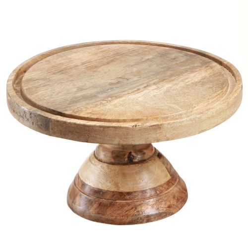 Product Wooden plate with glass dome decorative cheese dome Ø27cm H31cm