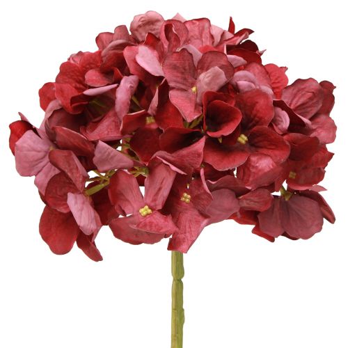 Hydrangea Artificial Burgundy Large Flower Ø15cm L58cm 2pcs