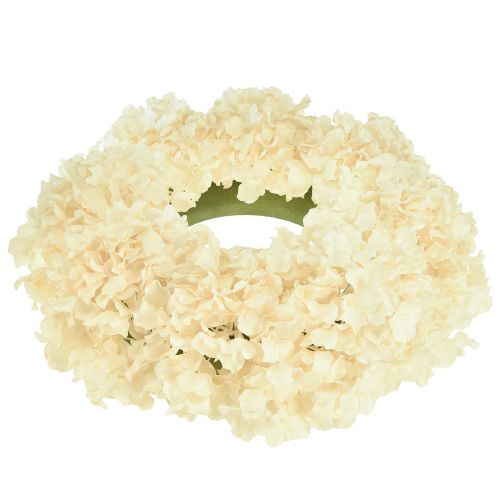 Product Hydrangea wreath cream artificial hydrangeas Ø40cm